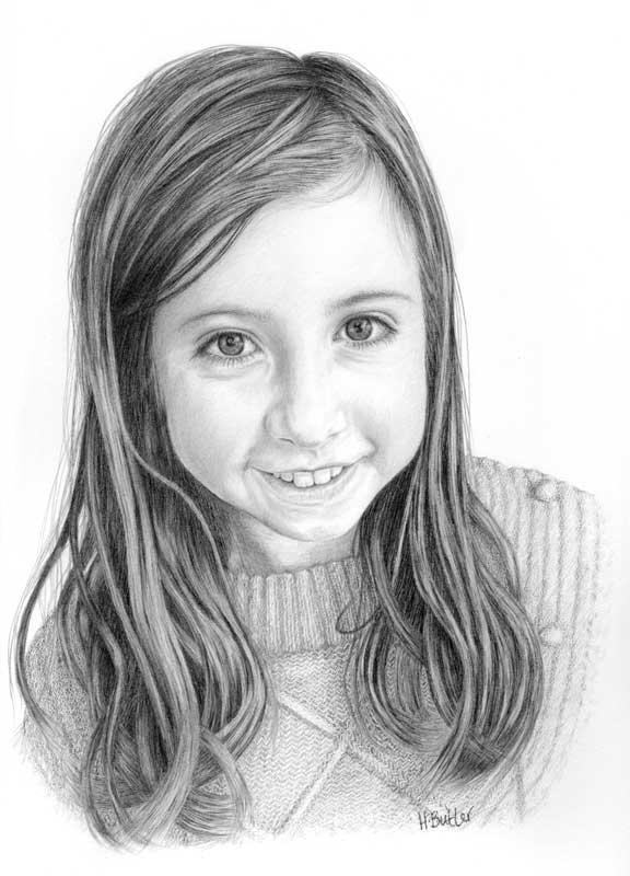 pencil portrait girl